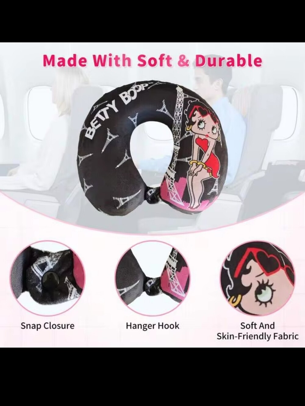 Betty Boop Travel Neck Pillow